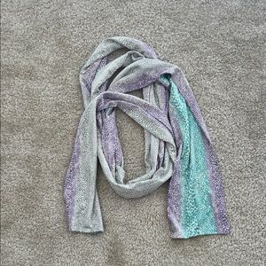 Diane Von Furstenberg Purple and Teal Scarf